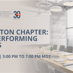 Edmonton Chapter: High Performing Boards